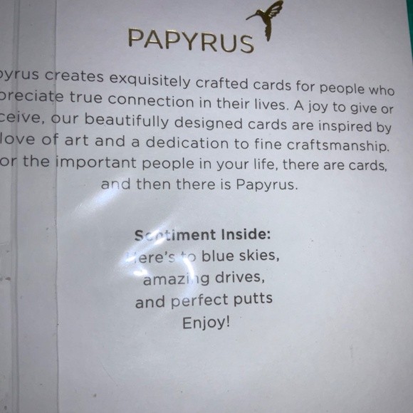 Papyrus Happy Golf Day card New - Picture 2 of 2